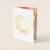 Boho Pink Blush Roos Gold Antler Weddenschap Real  Folie Kaarten (Voorkant)