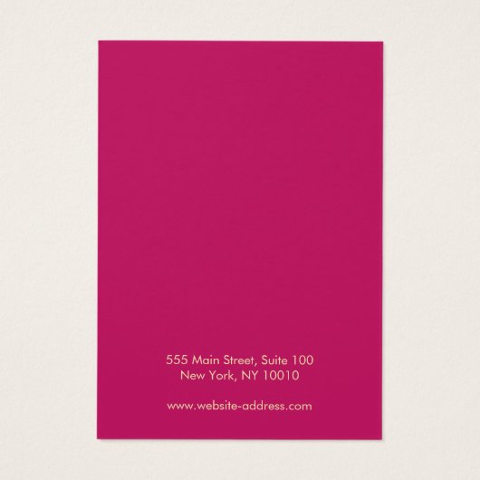 Boho Pink Butterfly Ketting Bracelet Display Card Visitekaartje (Achterkant)