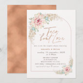 Boho Pink Cactus Taco 'Over Love Couples Douche Kaart (Voorkant / Achterkant)