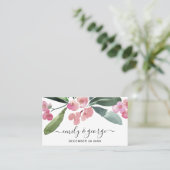 BOHO PINK CHRIST THORN CACTI BLOOM WEDDING WEBSITE VISITEKAARTJE (Staand voorkant)