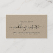 BOHO PINK CHRIST THORN CACTI BLOOM WEDDING WEBSITE VISITEKAARTJE (Achterkant)