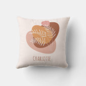 Boho Pink Custom Name Soft Baby Girl Nursery Kid  Kussen (Achterkant)