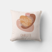 Boho Pink Custom Name Soft Baby Girl Nursery Kid  Kussen (Voorkant)