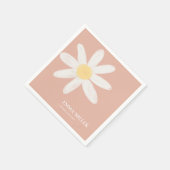 Boho Pink Daisy Floral Napkins Servet (Hoek)
