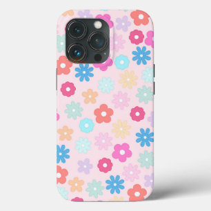 Boho Pink Daisy Flowers Patroon Case-Mate iPhone Case