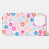 Boho Pink Daisy Flowers Patroon Case-Mate iPhone Case (Achterkant (horizontaal))