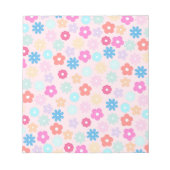 Boho Pink Daisy Flowers Patroon Notitieblok (Voorkant)