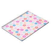 Boho Pink Daisy Flowers Patroon Notitieboek (Linkerzijde)