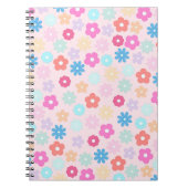 Boho Pink Daisy Flowers Patroon Notitieboek (Voorkant)