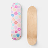 Boho Pink Daisy Flowers Patroon Persoonlijk Skateboard (Voorkant)
