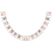 Boho Pink Daisy Happy Birthday Foto Milestone Vlaggetjes (Alle)