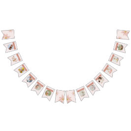 Boho Pink Daisy Happy Birthday Foto Milestone Vlaggetjes