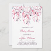 Boho Pink Dreamweaver Baby shower Kaart (Voorkant)