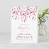 Boho Pink Dreamweaver Baby shower Kaart (Staand voorkant)