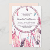Boho Pink Dreamweaver Vrijgezellenfeest Kaart (Voorkant / Achterkant)
