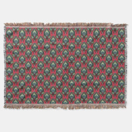 Boho Pink en Aqua Fancy Pattern Throw Blanket Deken