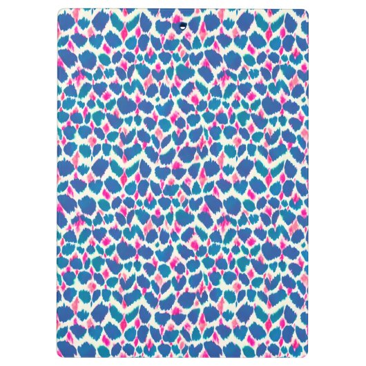 Boho Pink en Blue Brushstrokes Klembord (Achterkant)