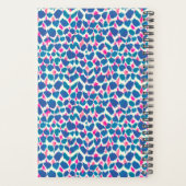 Boho Pink en Blue Brushstrokes Planner (Achterkant)