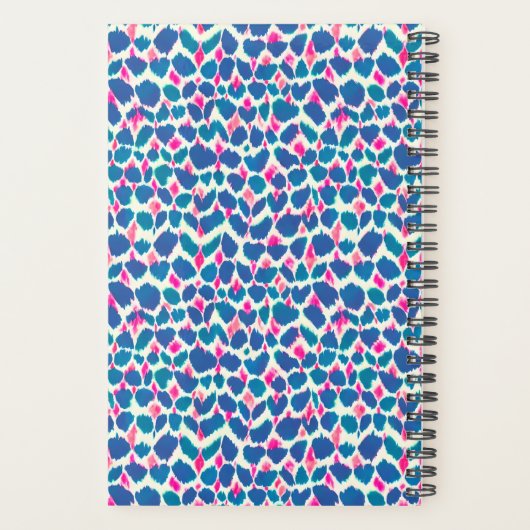Boho Pink en Blue Brushstrokes Planner (Achterkant)