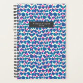 Boho Pink en Blue Brushstrokes Planner (Voorkant)