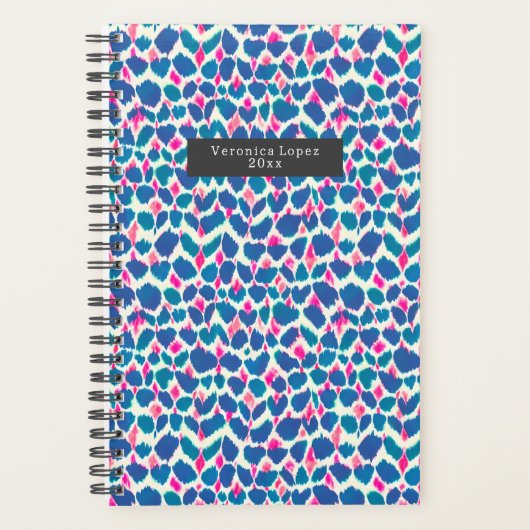 Boho Pink en Blue Brushstrokes Planner (Voorkant)
