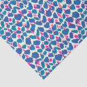 Boho Pink en Blue Brushstrokes Tissuepapier (Detail)