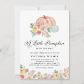 Boho Pink en Blue Pumpkins Autumn Baby shower Kaart (Voorkant)