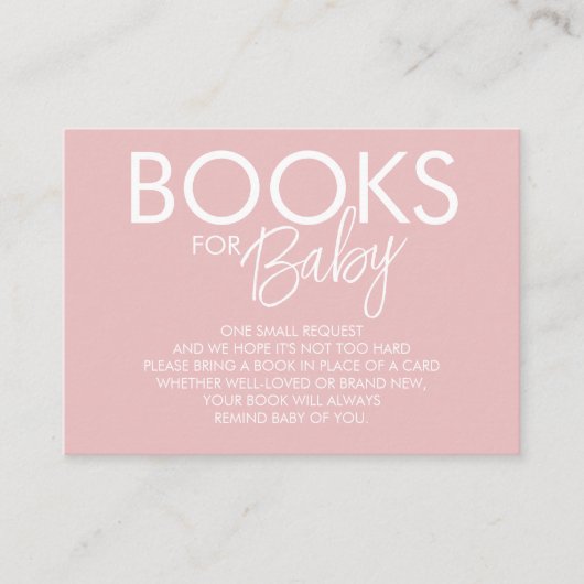 Boho Pink en Blush Book Request Informatiekaartje (Voorkant)
