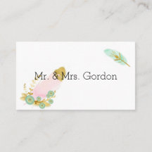 Boho Pink en Gold Feathers