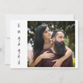 Boho Pink en Gold Feathers Verloving Aankondiging (Voorkant)