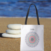Boho Pink en Green Pastel Mandala Tote Bag