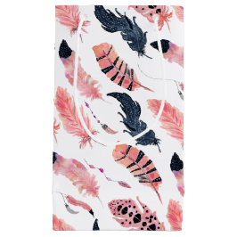 Boho Pink Feathers Klein Cadeauzakje