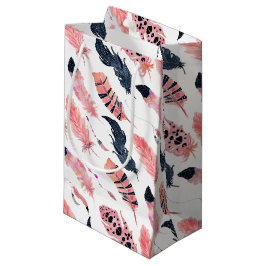 Boho Pink Feathers Klein Cadeauzakje