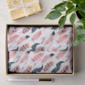 Boho Pink Feathers Tissuepapier (Geschenk)