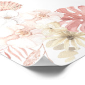 Boho Pink Floral Anand Karaj Bruiloft Welkomstbord Poster (Hoek)