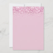 Boho Pink Floral Baby in Bloom Girl Baby shower Kaart (Achterkant)