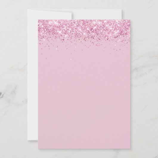 Boho Pink Floral Baby in Bloom Girl Baby shower Kaart (Achterkant)