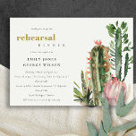 BOHO PINK FLORAL CACTI FOLIAGE REHEARSAL DINNER KAART<br><div class="desc">Een perfect bruiloft collectie voor hen die op zoek zijn naar een smaakvol, elegant levendig cactus-thema. De design van het cactussen en het sachelesultaat worden met de hand in de waterverf geschilderd. Pas het aan met jouw naam, uw trouwdatum, en ben zeker om een speciaal bericht te omvatten. Veel design...</div>