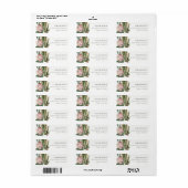 BOHO PINK FLORAL CACTI FOLIAGE WATERVERF ADRES ETIKET (Full Sheet)