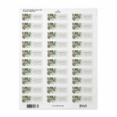 BOHO PINK FLORAL CACTI FOLIAGE WATERVERF ADRES ETIKET (Full Sheet)