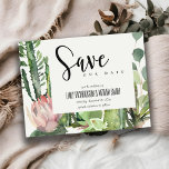 BOHO PINK FLORAL DESERT CACTI FAUNA BEWAART DE DAT AANKONDIGINGSKAART<br><div class="desc">Een perfect bruiloft collectie voor hen die op zoek zijn naar een smaakvol, elegant levendig cactus-thema. De design van het cactussen en het sachelesultaat worden met de hand in de waterverf geschilderd. Pas het aan met jouw naam, uw trouwdatum, en ben zeker om een speciaal bericht te omvatten. Veel design...</div>