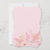 Boho Pink Floral drocatcher Wild Op een dag Kaart (Achterkant)