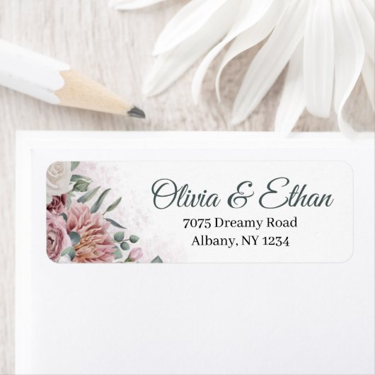 Boho Pink Floral Etiket (Insitu)