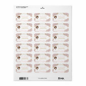 Boho Pink Floral Girl Eerste Heilige Communie Adre Etiket (Full Sheet)