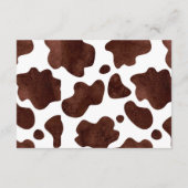 Boho Pink Floral Highland Koe boeken voor Baby Informatiekaartje (Achterkant)