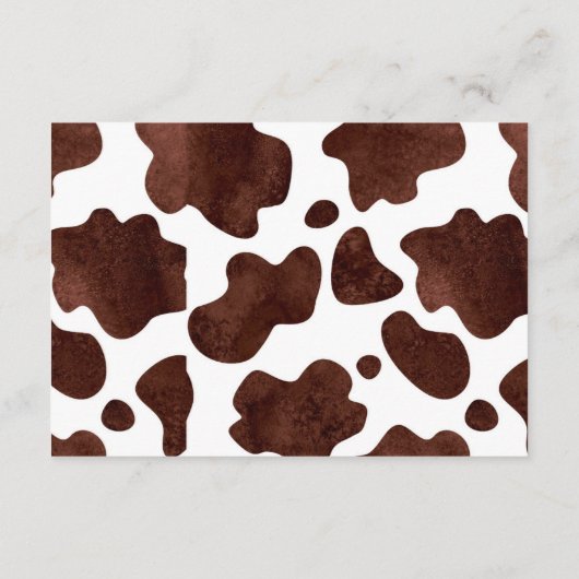 Boho Pink Floral Highland Koe boeken voor Baby Informatiekaartje (Achterkant)