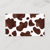 Boho Pink Floral Highland Koe Luier Raffle Informatiekaartje (Achterkant)