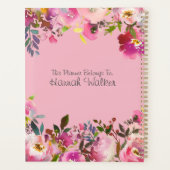 Boho Pink Floral Life is stoer, leven citaten Planner (Achterkant)