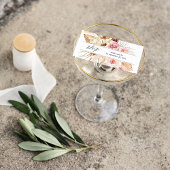 Boho Pink Floral & Pampas Grass 2SM Meal RSVP Informatiekaartje