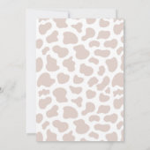 Boho Pink Floral Pampas Grass Koe Birthday Party Kaart (Achterkant)